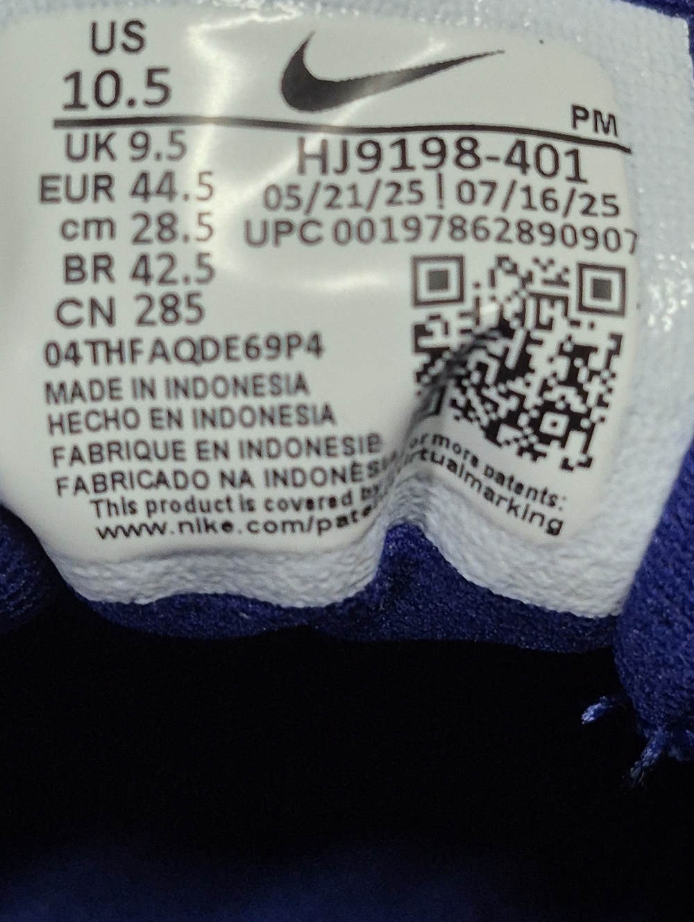10.5 Men's Nike Revolution 8 Deep Royal Blue World Indigo Black White HJ9198 401 - Picture 14 of 14